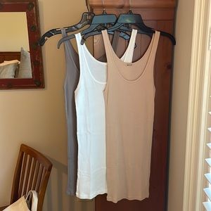 Set of 3 LA Made ribbed tank tops neutral shades